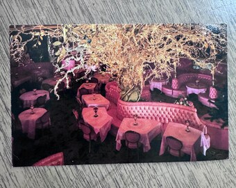Vintage Kitschy MADONNA INN Motel Hotel Restaurant Bar Gold Rush Dining Room Unpostcard