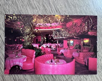 Vintage Kitschy MADONNA INN Motel Hotel Restaurant Bar Gold Rush Dining Room Unpostcard