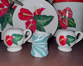 Vintage TEPCO Green Shadow Leaf Banana Individual Creamer USA Restaurantware China