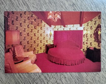 Vintage Kitschy MADONNA INN Motel Hotel Restaurant Bar De Room 168 Postcard