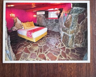 Vintage Kitschy Old World Rm 192 Postcard Motel San Luis Obispo CA Large Format