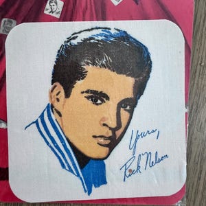 Vintage Rick Ricky Nelson Picture Patches Iron On Teen Idol Patch