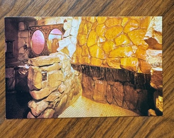 Vintage Kitschy MADONNA INN Wine Cellar Men's Bathroom Postcard