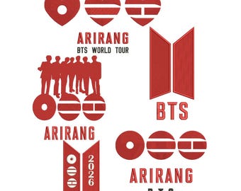 Diseño de bordado de BTS / Archivo de bordado con el logo de un fan del Kpop (Descarga digital)
