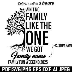 Ain&#39;t no Family like the one I got svg png, Family Reunion svg png, Custom 2025 family reunion svg, Family Reunion Tree svg Cricut Cut Files