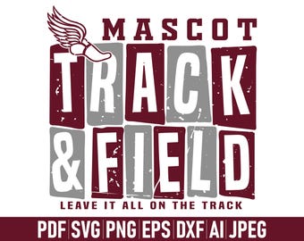 Retro Track and Field svg png, Track Cut File, Sports Clipart svg, Leave it all on the Track and Field svg, Track And Field Season svg png