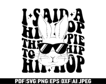 Hip Hop svg png, Jungen Ostern svg, Bunny Boy svg, Osterhase mit Sonnenbrille svg, Oster-Shirt svg png, Trendy Ostern svg, Kinder Ostern svg