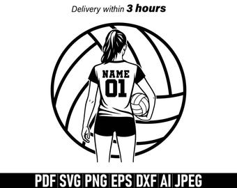 Personalized Volleyball Name svg, Volleyball svg, Volleyball Player svg, Volleyball Girl svg, Volleyball Team svg, Custom Volleyball Shirt