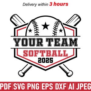 Softball svg png, Softball Team Template, Team Template svg, Mascot Template svg, Softball Mascot svg, Softball Shirt svg, Cricut Cut Files