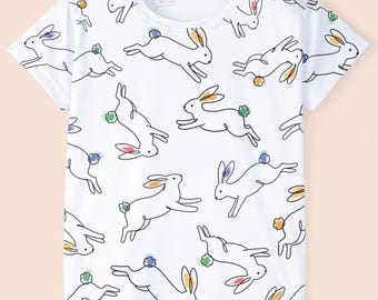 Hase Shirt, Tierdruck Shirt, Ostern Shirt, süßes Häschen-T-Shirt, Tierliebhaber Geschenk, Osterhase T-Shirt, Geschenk für Tierliebhaber
