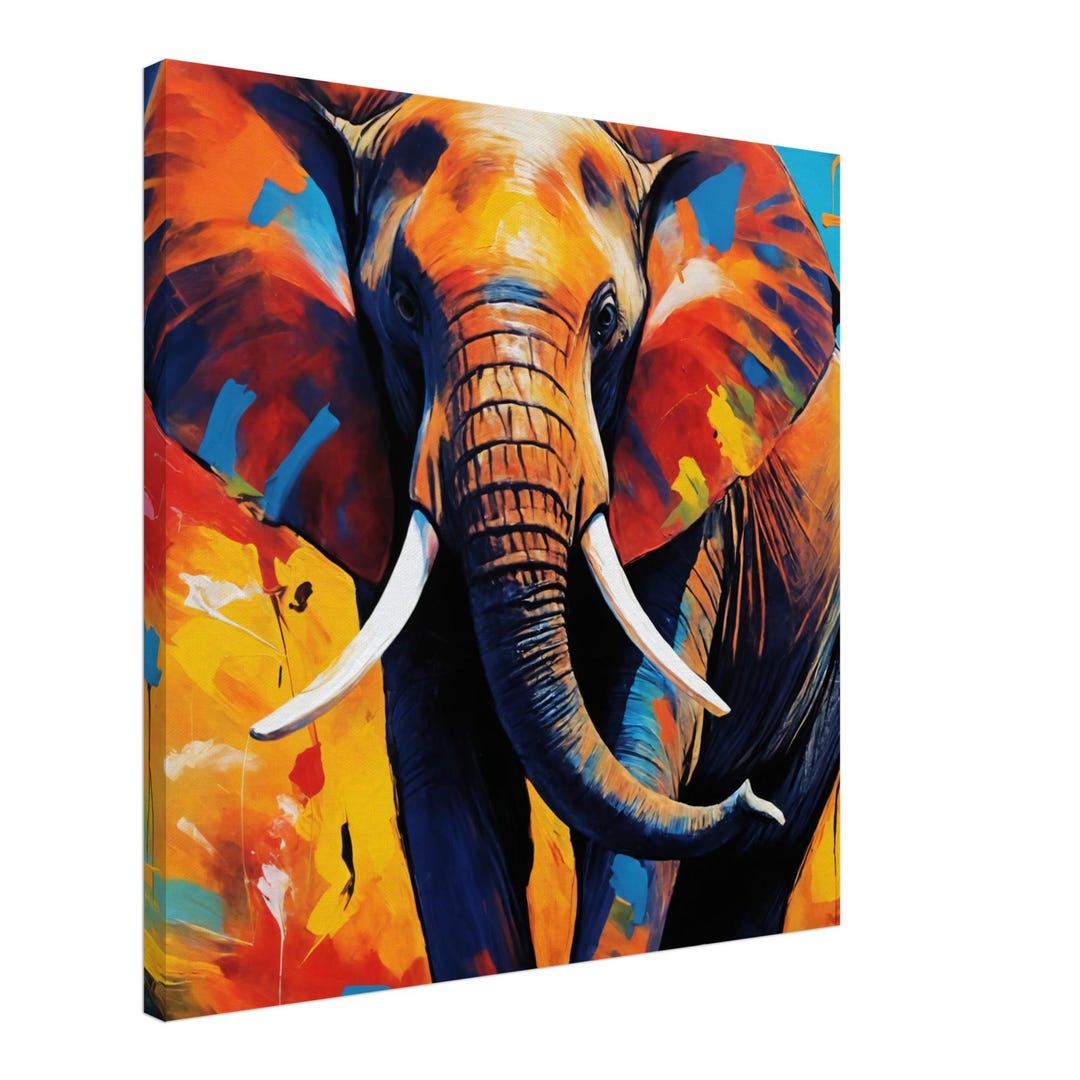 Majestic African Elephant Canvas Print Big Five Wall Art Nature Decor ...