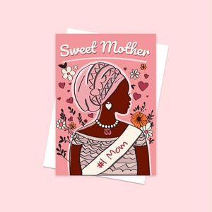 Biglietto d'auguri nigeriano per la dolce mamma / Biglietto di auguri per il compleanno della mamma africana / Biglietto per la festa della mamma per le mamme nere