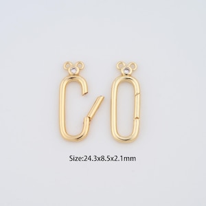 18 kt gold filled te openen sluiting, micro effenen ovale sluiting voor armband ketting levering sieraden maken