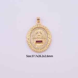 18K Gold Filled Cross Charms,Micro Pave Letter Pendant for Bracelet Necklace DIY Jewelry Making Supply