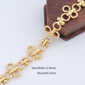 1 Meter 18K Gold gefüllte Abbildung 8 Kette, halb fertige Kette für Armband-Halskette DIY Schmuckherstellung Versorgung