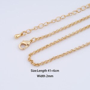 Collar Rolo relleno de oro de 18 quilates de 1 hebra, collar de cadenas, collar ajustable, regalo perfecto para ella