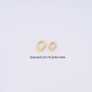 50 pcs 18K Gold Filled Open Jump Rings,Gold Jump Rings for Bracelet Necklace DIY Jewelry Making Supply