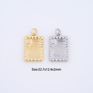18K Gold Filled Sun Charms,Dainty Sunburst Pendant for Bracelet Necklace DIY Jewelry Making Supply
