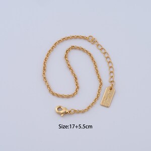 1 Str 18K Gold Filled Rolo Bracelet,Chains Bracelet,Adjustable Bracelet,Perfect Gifts for Her