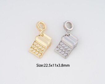 18K Gold Filled Cosmetic Box Charms,Cosmetic Box Pendant for Bracelet Necklace DIY Jewelry Making Supply