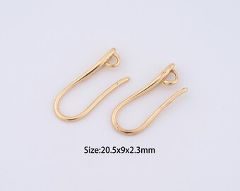 5 pares de ganchos para la oreja rellenos de oro de 18 quilates, delicados ganchos para la oreja para pulseras, collares, suministros para hacer joyas DIY.