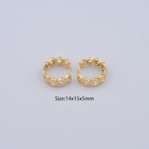 18K Gold Filled Hoop Earrings,Dainty Heart Earrings,Perfect Gifts for Her