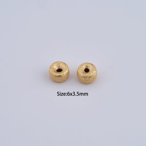 5 pcs 18K Gold Filled Round Spacer Beads,Dainty Tube Beads for Bracelet Necklace DIY Jewelry Making Supply