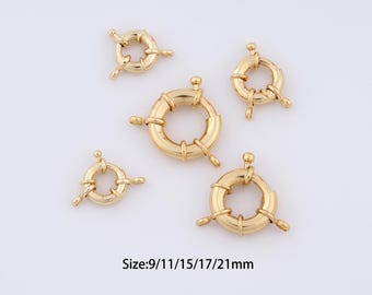 18K Gold Filled Sailor Clasp,Dainty Spring Clasp for Bracelet Necklace DIY Jewelry Making Supply
