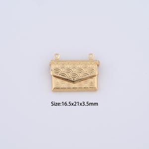 18K Gold Filled Bag Charms,Dainty Bag Pendant for Bracelet Necklace DIY Jewelry Making Supply
