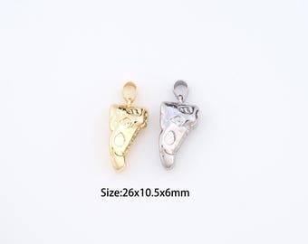 18K Gold Filled Sneaker Charms,Dainty Sneaker Pendant for Bracelet Necklace DIY Jewelry Making Supply