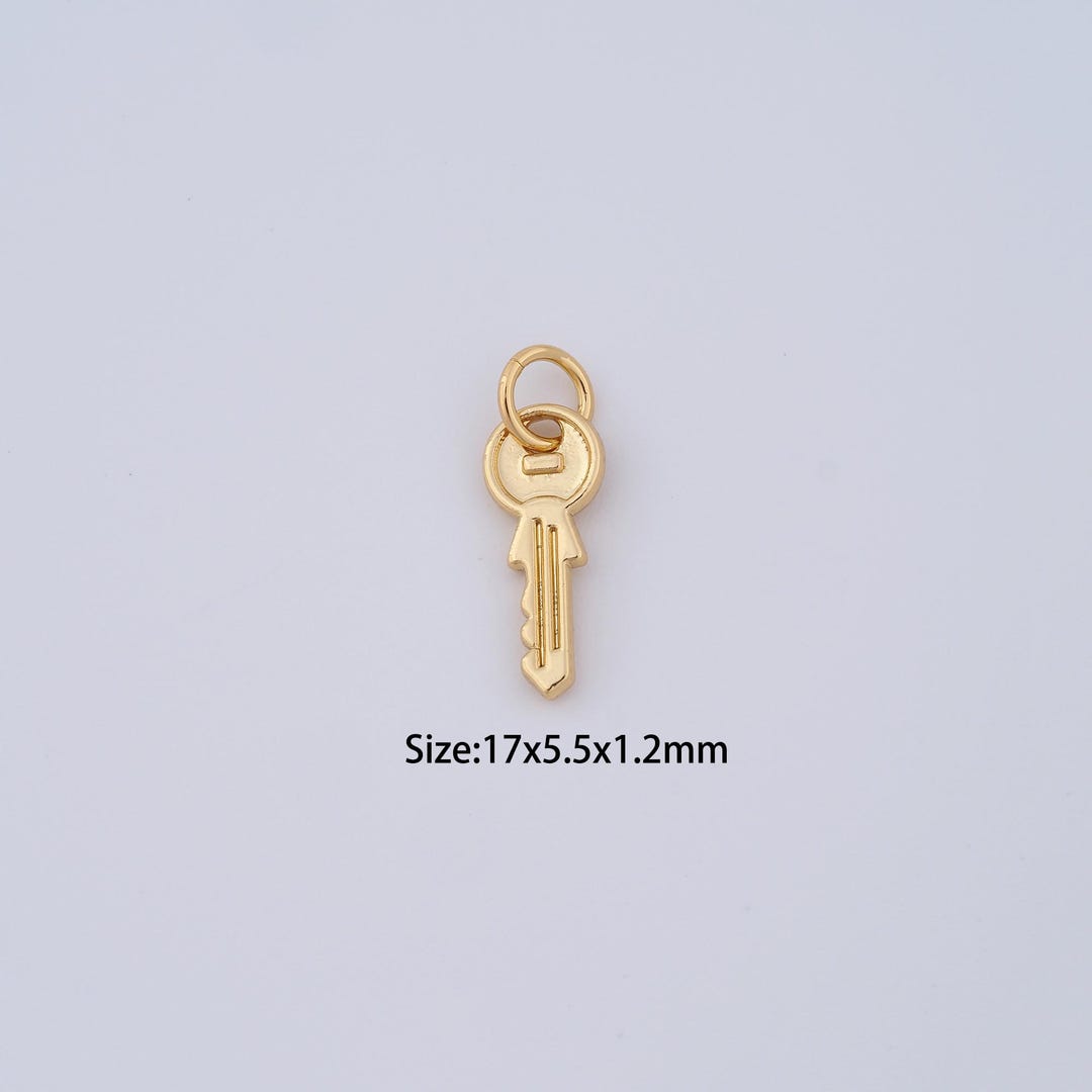 Mini Key Charm 18K Gold Filled Mini Key Charms,dainty Key Pendant for Bracelet ...