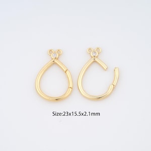 18 kt gold filled te openen sluiting, micro effenen waterdruppelsluiting voor armband ketting levering sieraden maken