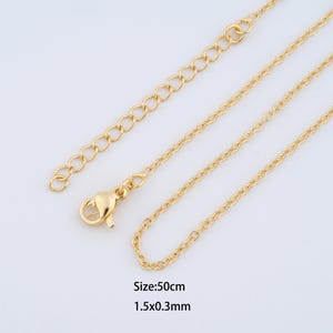 Collar de cable relleno de oro de 18 quilates de 1 hebra, collar de cadenas, collar ajustable, regalo perfecto para ella