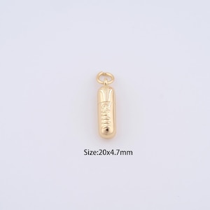 18K Gold Filled Chill Pill Charms,Dainty Capsule Pendant for Bracelet Necklace DIY Jewelry Making Supply