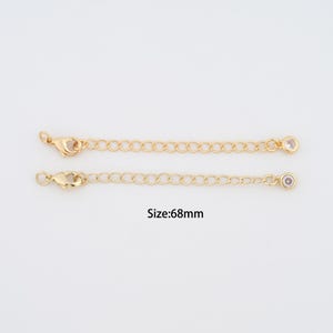 1 Str 18K Gold Filled Round Chain,Extension Chain for Bracelet Necklace DIY Jewelry Making Supply