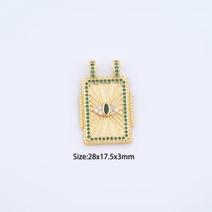 18K Gold Filled Evil Eye Charms,Micro Pave Devil Eye Pendant for Bracelet Necklace DIY Jewelry Making Supply
