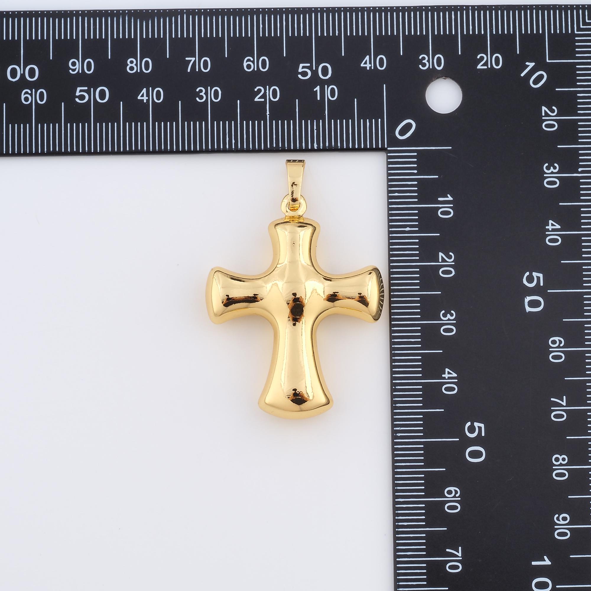 18K Gold Filled Cross Charms,dainty Christian Pendant for Bracelet