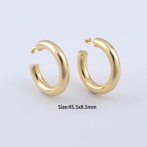 18K Gold Filled Open Stud Earrings,Dainty Thick Gold Stud Earrings,Perfect Gifts for Her