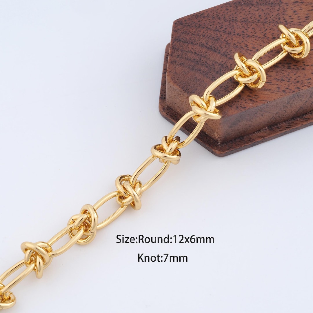Knot Chain Options 1 Meter 18K Gold Filled Knot Chain,semi Finished Chain for Bracelet ...