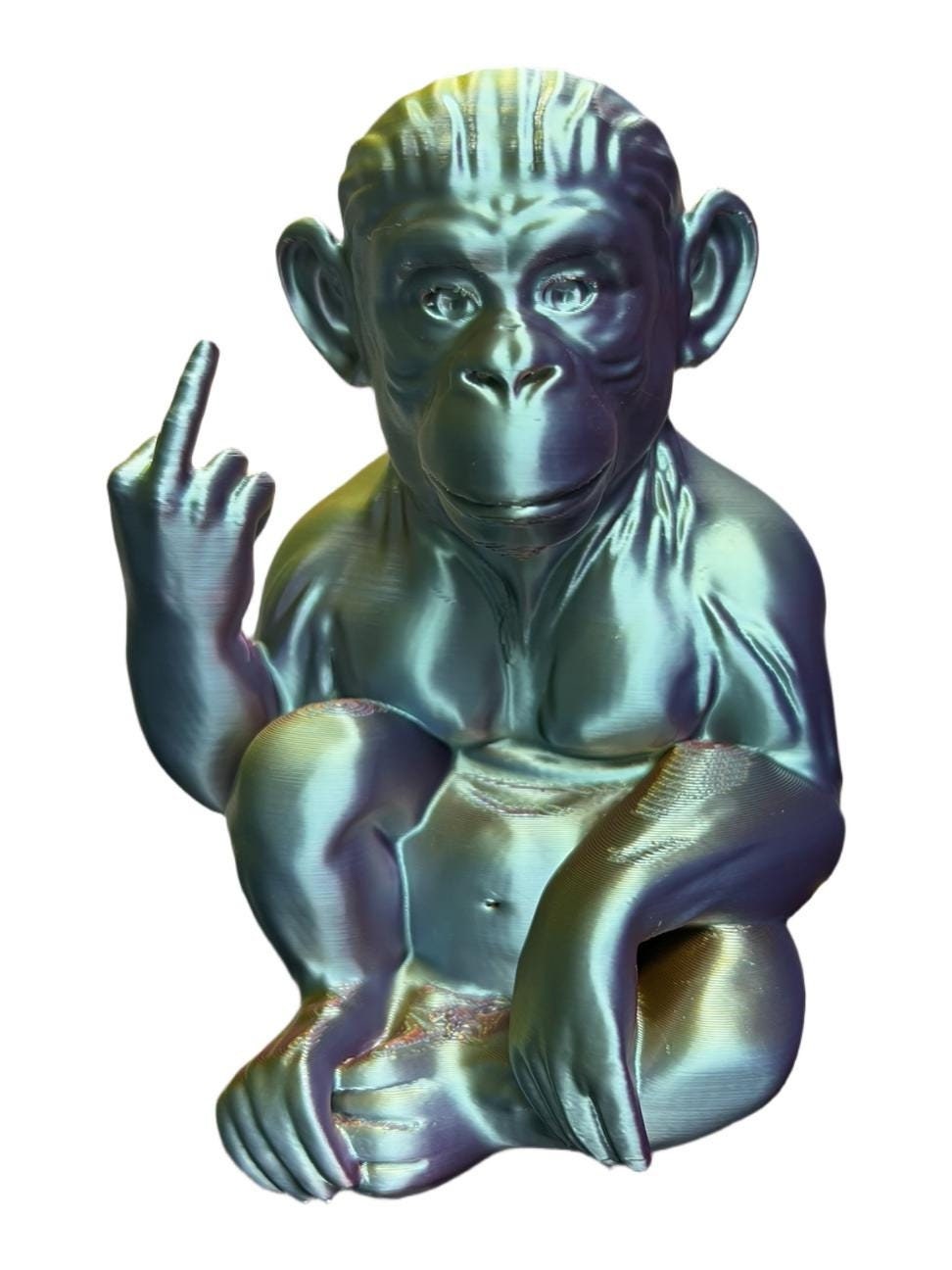 Monkey middle finger - Etsy México, image size:972x1296