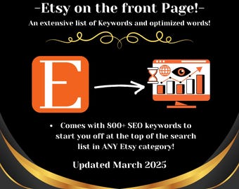 800+ SEO-zoekwoordenlijst | Populairste populaire zoekwoorden voor maart 2025 | Etsy-tags | Digitale marketing | SEO-gids voor Etsy-listingen