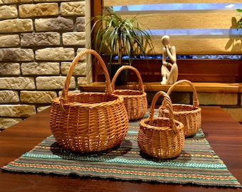 Panier enfant Panier de Pâques 4 tailles Corbeille à fruits Panier de Pâques Panier à pinces Osier WIKLER Tressé Fait main