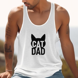 T-shirt kat vader, shirt grappig kattenliefhebber, cadeau kat vader, T-shirt kat vader, vaderdagcadeau kat, T-shirt coole kat vader, kleding vader kat