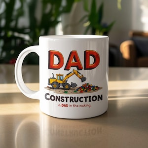 Dad Construction Mug, Dad in the Making Mug, Dad Gift, Father&#39;s Day Mug, New Dad Mug, Dad to Be Mug, Expecting Dad Gift, Funny Dad Mug