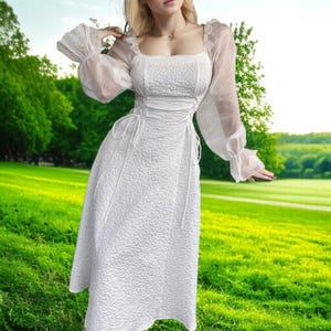Renaissance Corset Gown, Medieval Princess Dress, Women&#39;s Fantasy Costume, Cottagecore Dress, Dress For Her, Medieval Inspired Lace-up Dress