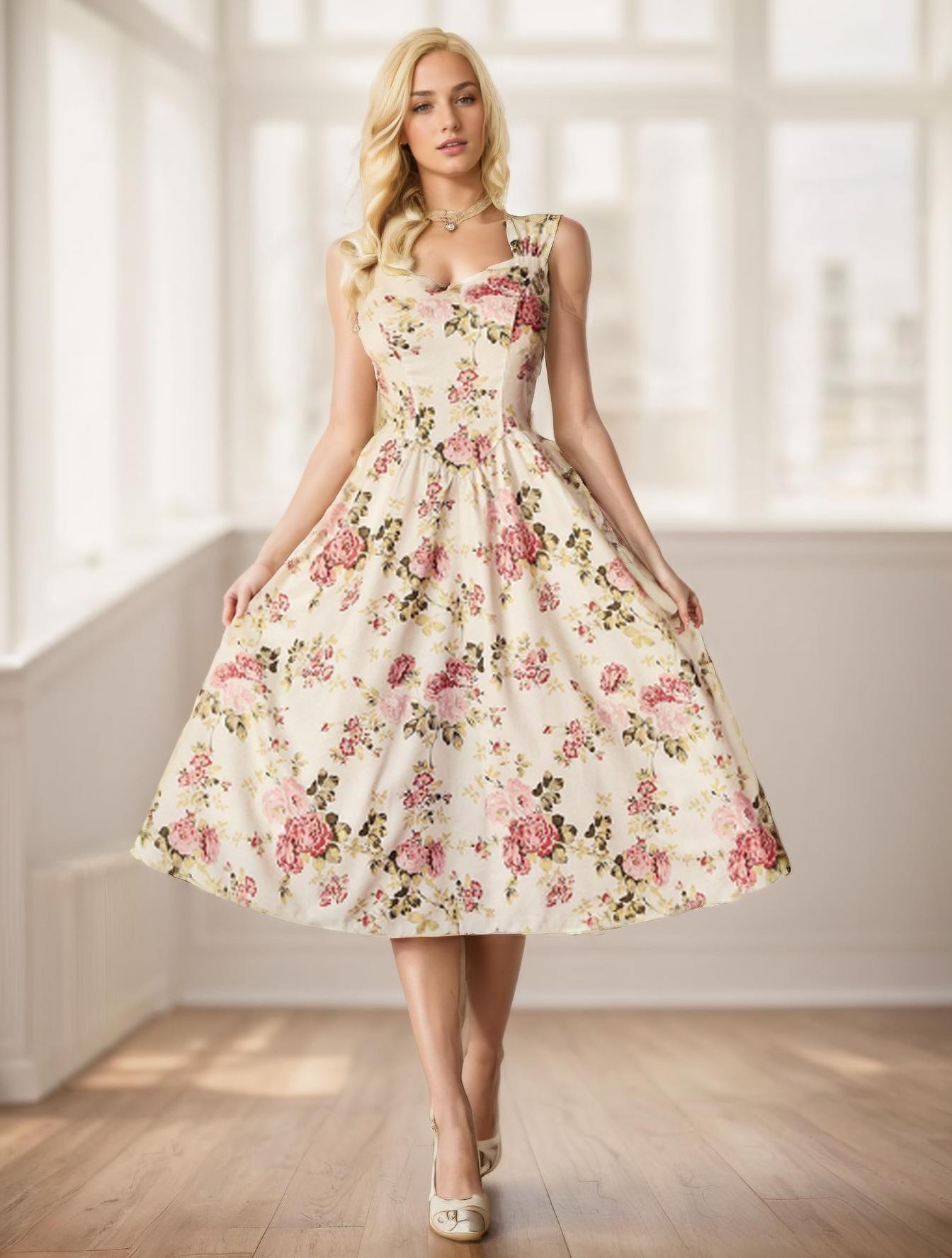SALE！ ♪フェミニン★Floral A-lineドレス セール】 Aurelia Floral Dress （ドレス）｜Phase Eight