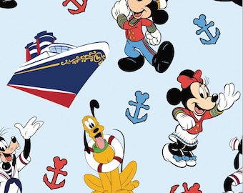 mickey & minnie mouse fabric 55" Wide by 1/2 yard