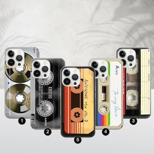 90s Retro Cassette Tape Old school Music Tape Cover for 16e Pro Max 15 14 13 12 11 Pixel 9a Pro 8 7A Samsung S25 edge S24+/25+ A26 A36 A56