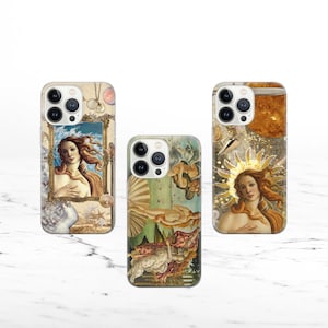 Renaissance Phone Case Birth of Venus Painting Art iPhone 16e Pro Max 15 14 13 12 11 Pixel 9a Pro 8 7A Samsung S25 edge S24+/25+ A26 A36 A56