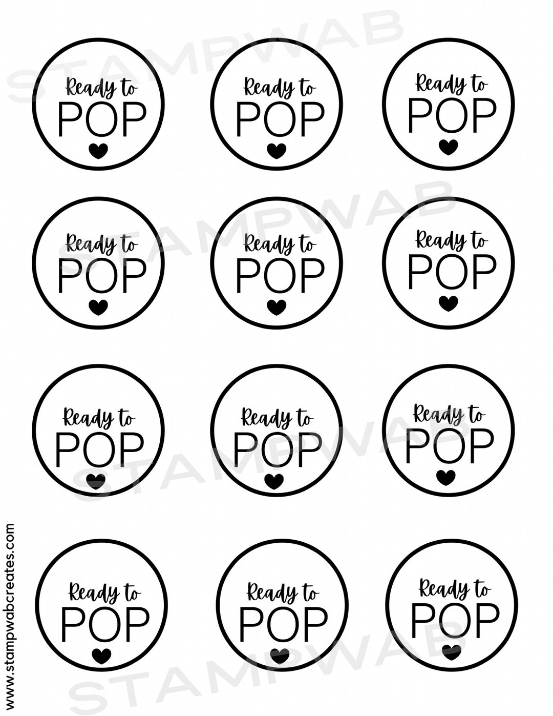 Printable Tags - Instant Download - Ready to Pop Tags -favor Tags - Baby Shower Favor Tags ...